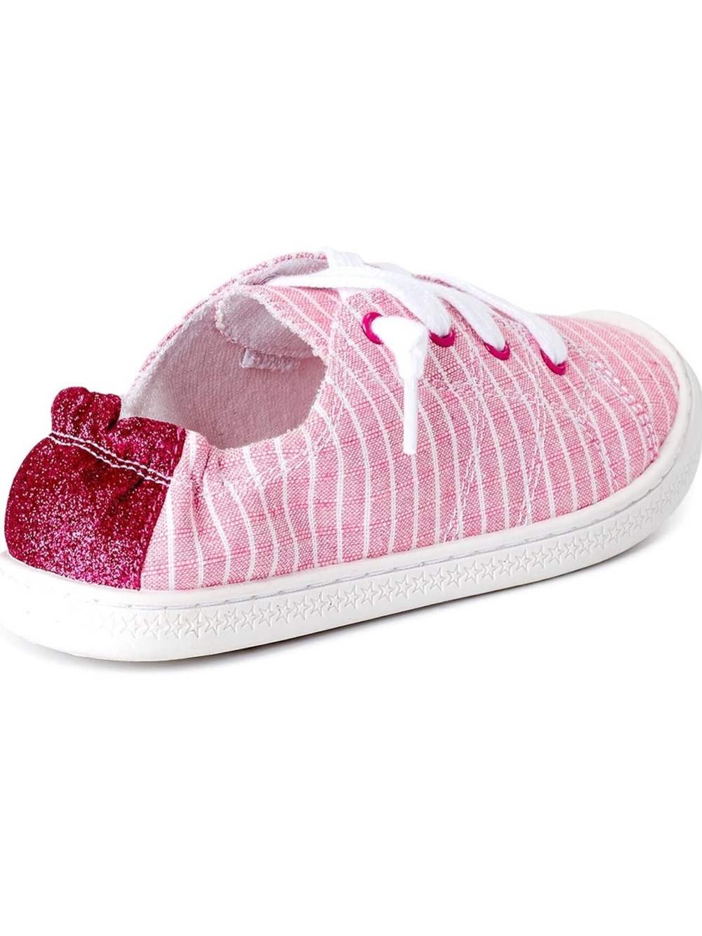 GIRLS Pink Stripe Memory Foam Sneaker Size 4 wonder nation new
